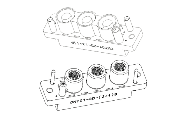 HX-CNT01-3D电源连接器